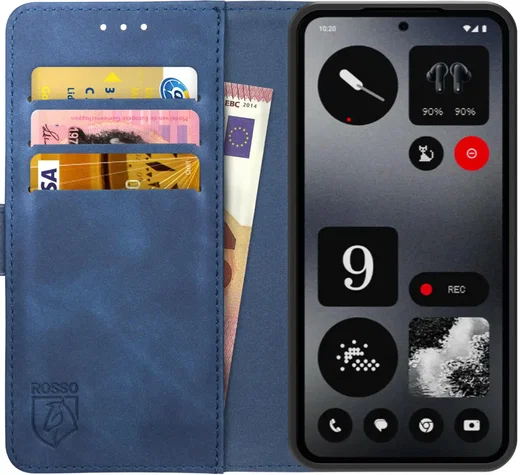 Rosso Element Nothing CMF Phone 1 Hoesje Book Case Wallet Blauw afbeelding 1