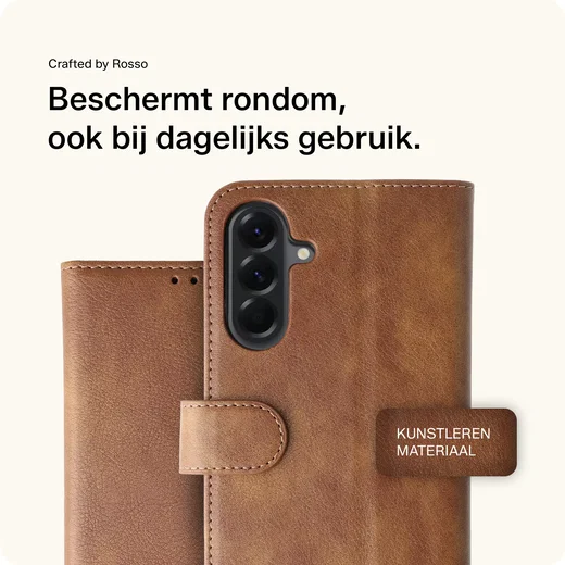 Rosso Element Samsung Galaxy A56 Hoesje Book Case Wallet Bruin afbeelding 4