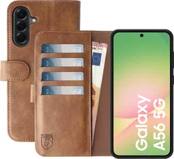 Rosso Element Samsung Galaxy A56 Hoesje Book Case Wallet Bruin afbeelding
