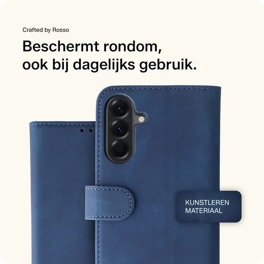 Rosso Element Samsung Galaxy A56 Hoesje Book Case Wallet Blauw afbeelding 3