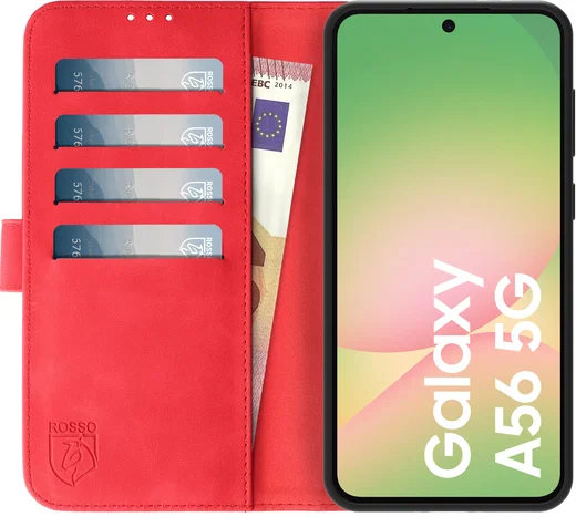 Rosso Element Samsung Galaxy A56 Hoesje Book Case Wallet Rood afbeelding 12