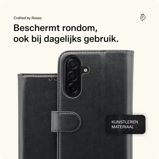 Rosso Element Samsung Galaxy A26 Hoesje Book Case Wallet Zwart afbeelding 3
