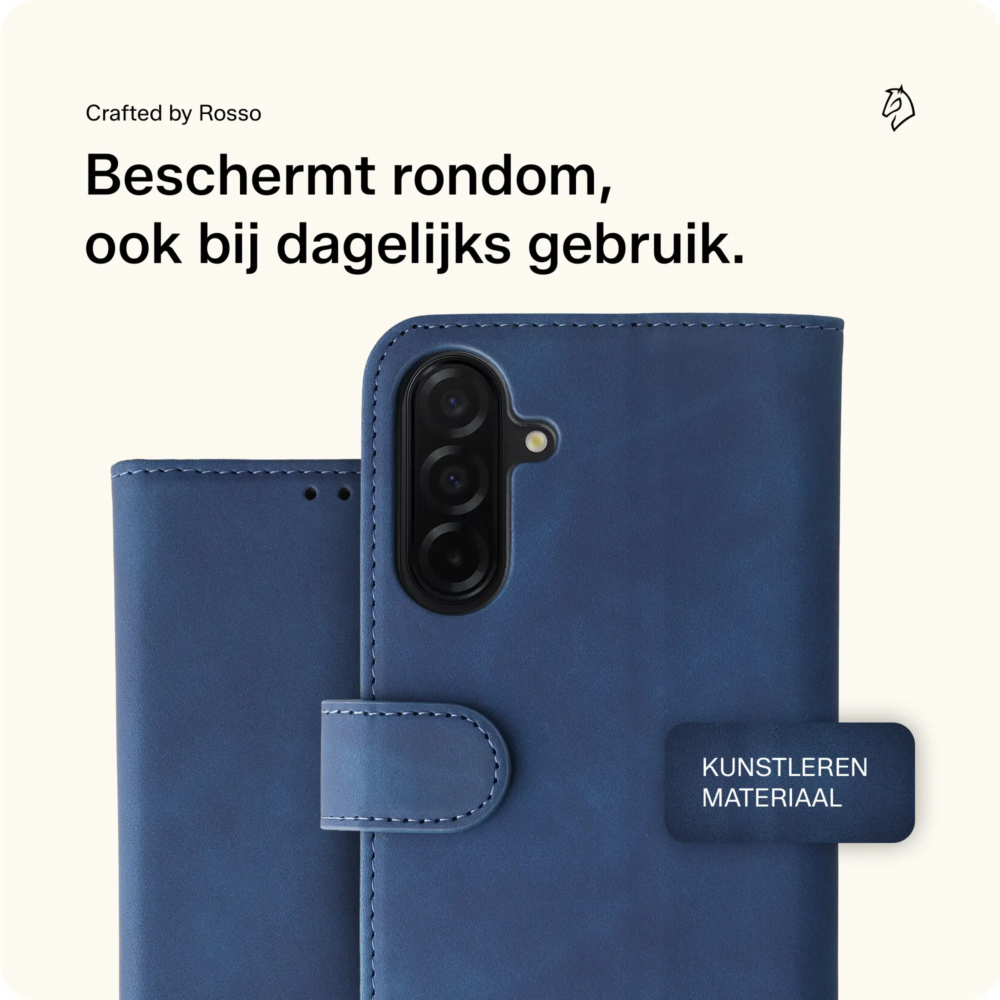 Rosso Element Samsung Galaxy A26 Hoesje Book Case Wallet Blauw afbeelding 3