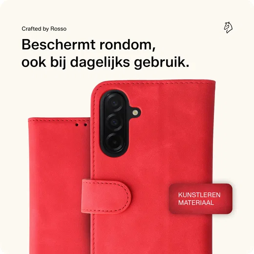 Rosso Element Samsung Galaxy A26 Hoesje Book Case Wallet Rood afbeelding 4