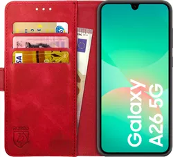 Rosso Element Samsung Galaxy A26 Hoesje Book Case Wallet Rood afbeelding