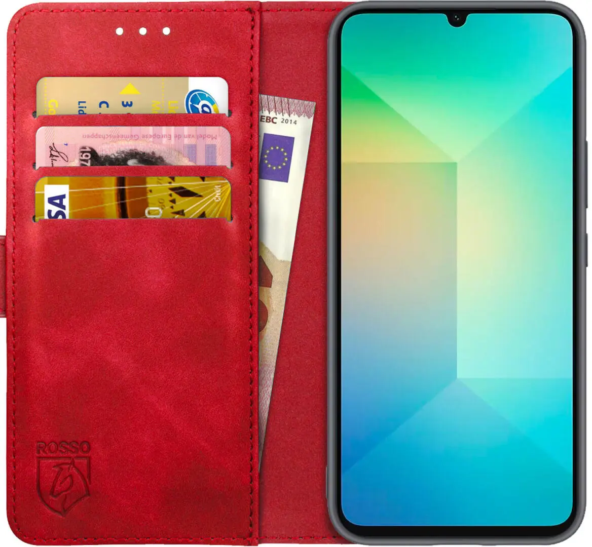 Rosso Element Samsung Galaxy A06 Hoesje Book Case Wallet Rood afbeelding 1