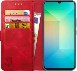 Rosso Element Samsung Galaxy A06 Hoesje Book Case Wallet Rood afbeelding