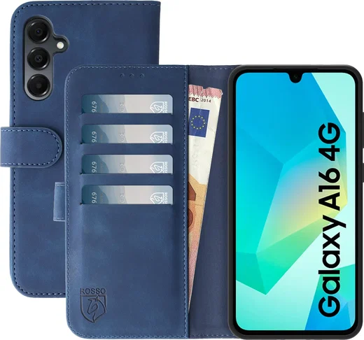 Rosso Element Samsung Galaxy A16 Hoesje Book Case Wallet Blauw afbeelding 1
