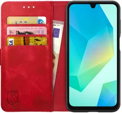 Rosso Element Samsung Galaxy A16 Hoesje Book Case Wallet Rood afbeelding