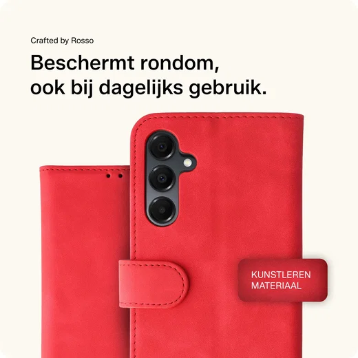 Rosso Element Samsung Galaxy A16 Hoesje Book Case Wallet Rood afbeelding 4
