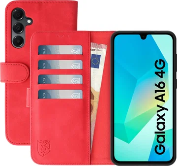 Rosso Element Samsung Galaxy A16 Hoesje Book Case Wallet Rood