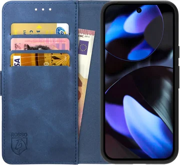 Rosso Element Google Pixel 9a Hoesje Book Case Wallet Blauw