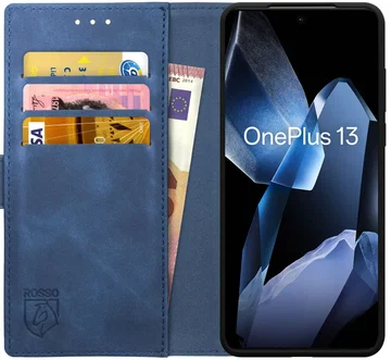 Rosso Element OnePlus 13 Hoesje Book Case Wallet Blauw