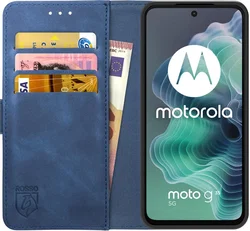 Rosso Element Motorola Moto G35 Hoesje Book Case Wallet Blauw afbeelding