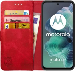 Rosso Element Motorola Moto G35 Hoesje Book Case Wallet Rood afbeelding
