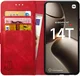 Rosso Element Xiaomi 14T Hoesje Book Case Wallet Rood