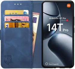 Rosso Element Xiaomi 14T Pro Hoesje Book Case Wallet Blauw afbeelding