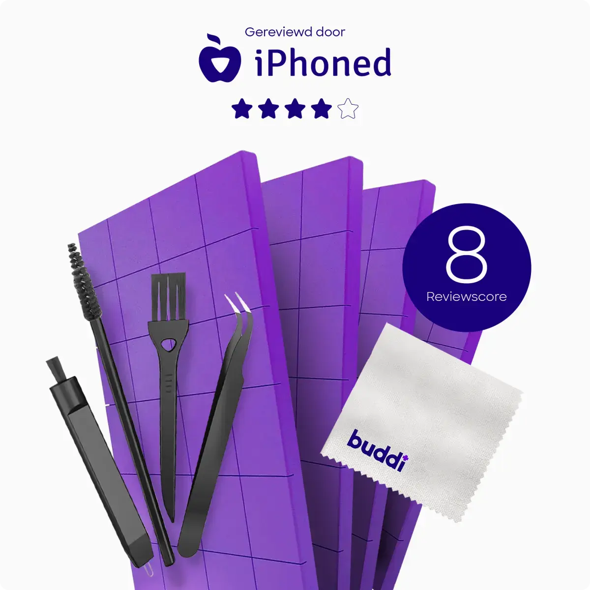Buddi Fresh Professionele Schoonmaakset voor Smartphones, Tablets en AirPods afbeelding 8