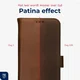 Rosso Deluxe Samsung Galaxy A56 Hoesje Echt Leer Book Case Bruin afbeelding 8