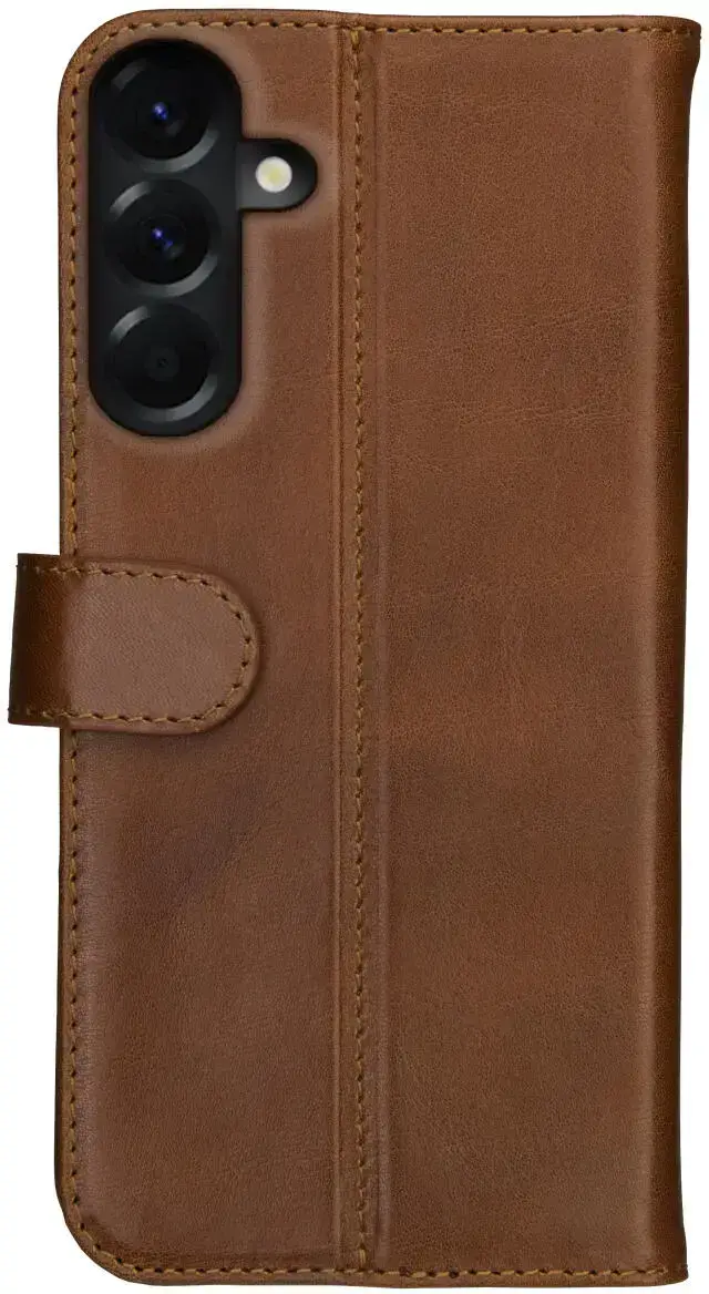 Rosso Deluxe Samsung Galaxy A56 Hoesje Echt Leer Book Case Bruin afbeelding 11
