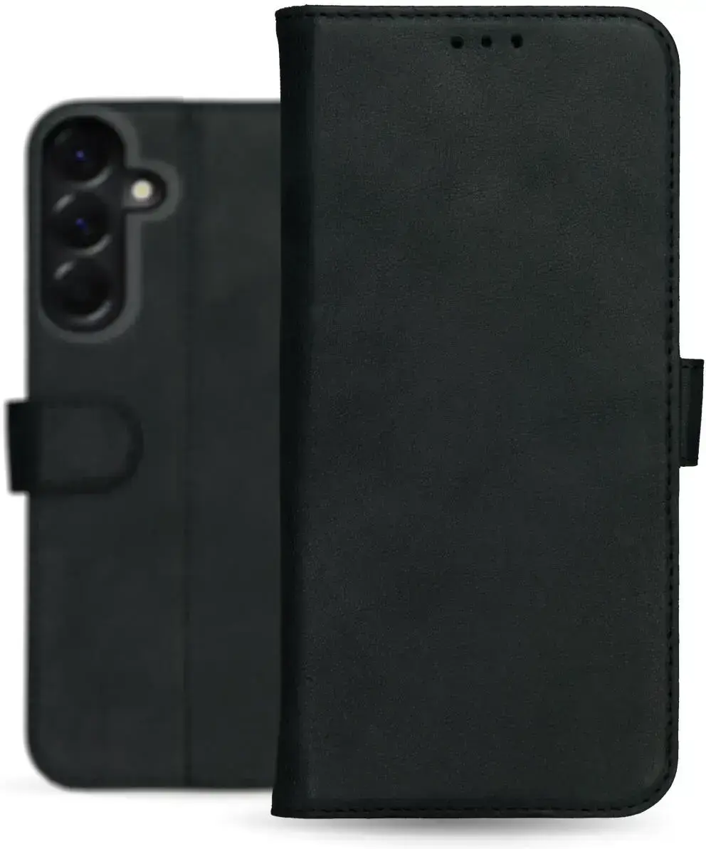 Rosso Deluxe Samsung Galaxy A56 Hoesje Echt Leer Book Case Zwart afbeelding 10