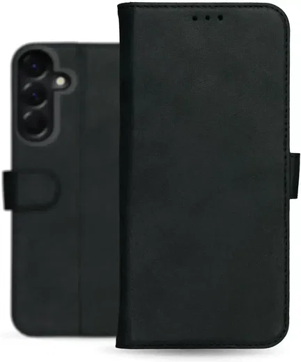 Rosso Deluxe Samsung Galaxy A56 Hoesje Echt Leer Book Case Zwart afbeelding 10