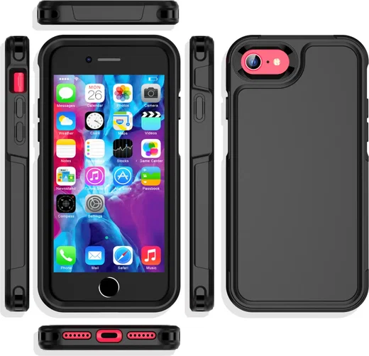Apple iPhone SE (2020/2022) Hoesje Dual-Layer Hybride met MagSafe Zwart afbeelding 11