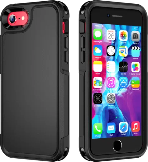 Apple iPhone SE (2020/2022) Hoesje Dual-Layer Hybride met MagSafe Zwart afbeelding 12