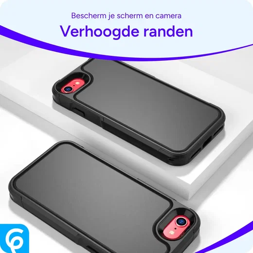 Apple iPhone SE (2020/2022) Hoesje Dual-Layer Hybride met MagSafe Zwart afbeelding 4