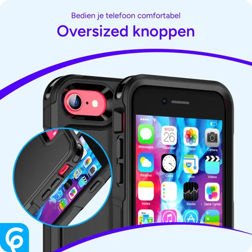 Apple iPhone SE (2020/2022) Hoesje Dual-Layer Hybride met MagSafe Zwart afbeelding 6
