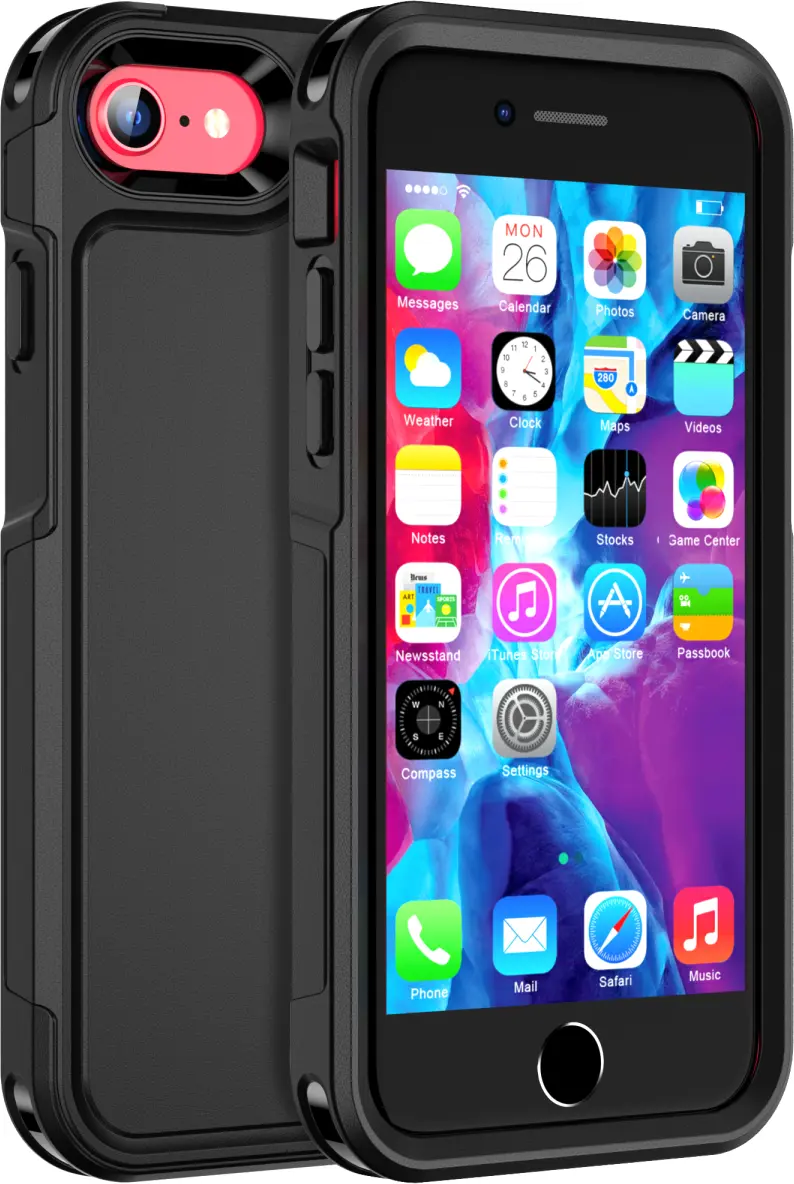 Apple iPhone SE (2020/2022) Hoesje Dual-Layer Hybride met MagSafe Zwart afbeelding 7