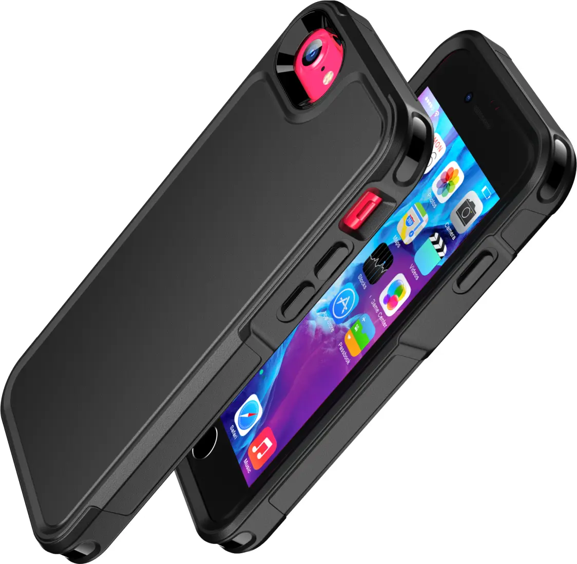 Apple iPhone SE (2020/2022) Hoesje Dual-Layer Hybride met MagSafe Zwart afbeelding 8