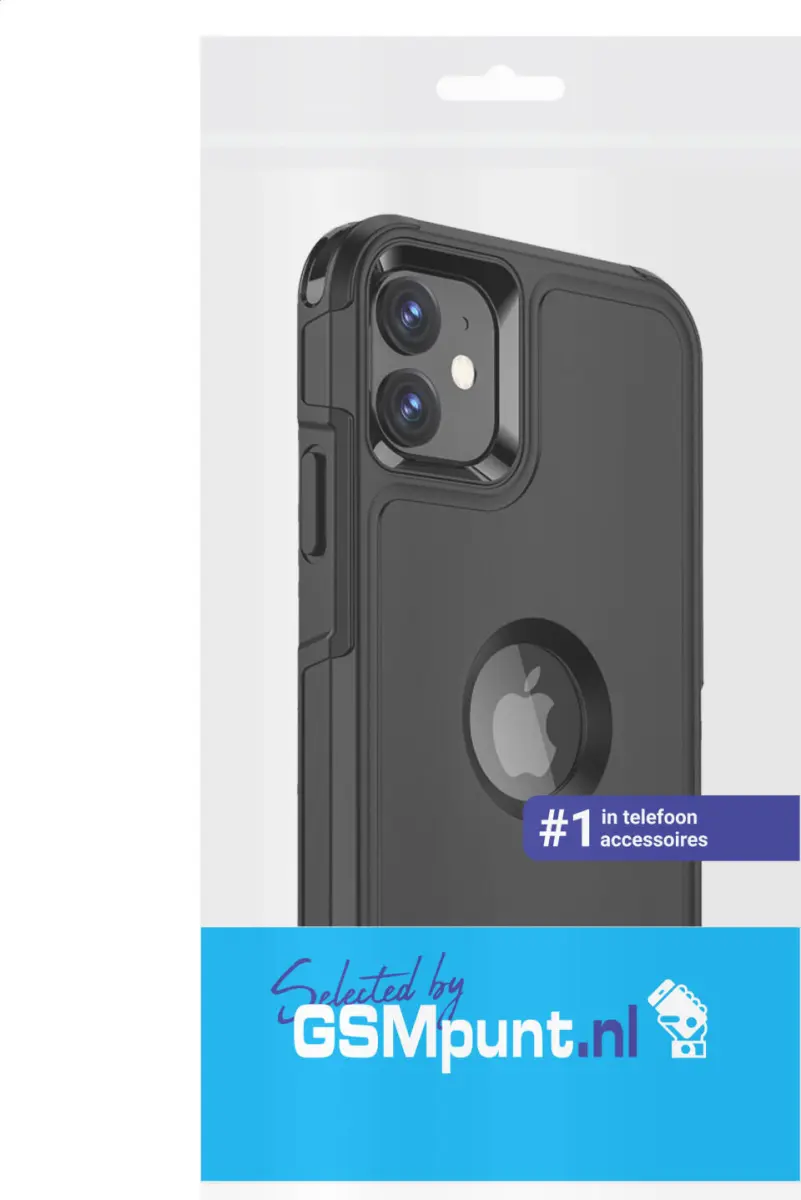 Apple iPhone 11 / XR Hoesje Dual-Layer Hybride Back Cover met MagSafe Zwart afbeelding 9