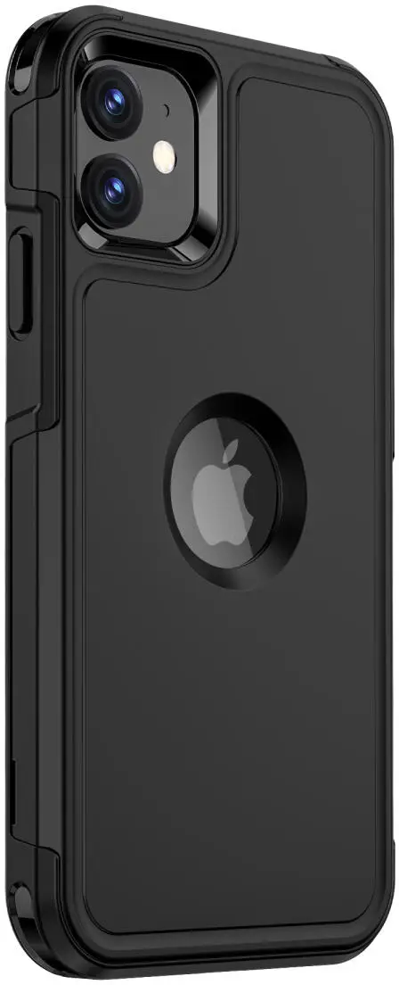 Apple iPhone 11 / XR Hoesje Dual-Layer Hybride Back Cover met MagSafe Zwart afbeelding 6