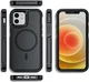 Apple iPhone 12 / 12 Pro Hoesje Dual-Layer Hybride Back Cover met MagSafe Zwart afbeelding 10