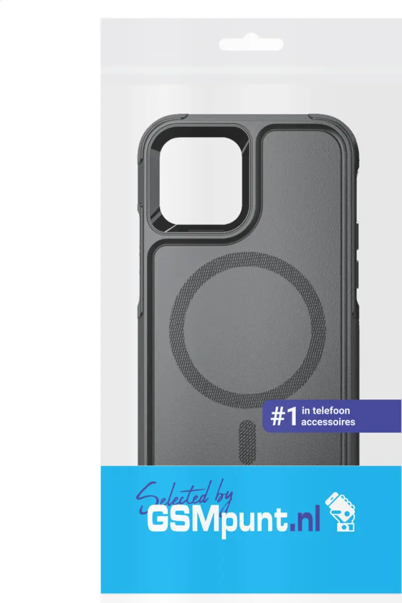 Apple iPhone 12 / 12 Pro Hoesje Dual-Layer Hybride Back Cover met MagSafe Zwart afbeelding 11
