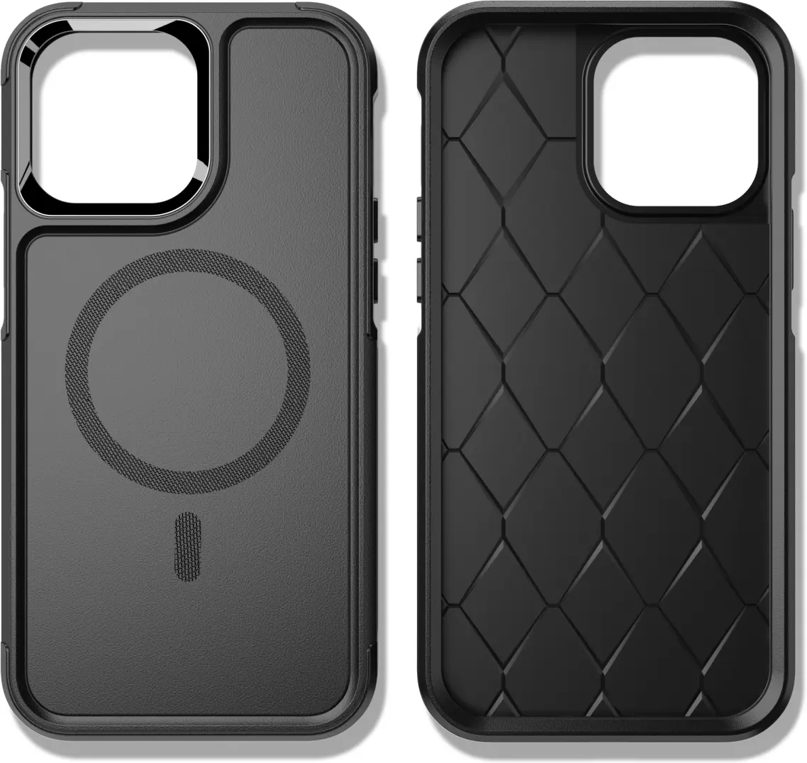 Apple iPhone 13 Pro Max Hoesje Dual-Layer Hybride Back Cover met MagSafe Zwart afbeelding 8