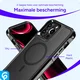 Apple iPhone 13 Pro Max Hoesje Dual-Layer Hybride Back Cover met MagSafe Zwart afbeelding 6