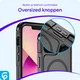 Apple iPhone 13 Pro Max Hoesje Dual-Layer Hybride Back Cover met MagSafe Zwart afbeelding 7