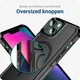 Apple iPhone 14 Hoesje Dual-Layer Hybride Back Cover met MagSafe Zwart afbeelding 3