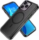 Apple iPhone 14 Pro Max Hoesje Dual-Layer Hybride Back Cover met MagSafe Zwart afbeelding 1