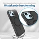 Apple iPhone 15 Hoesje Dual-Layer Hybride Back Cover met MagSafe Zwart afbeelding 3