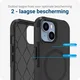 Apple iPhone 15 Hoesje Dual-Layer Hybride Back Cover met MagSafe Zwart afbeelding 4