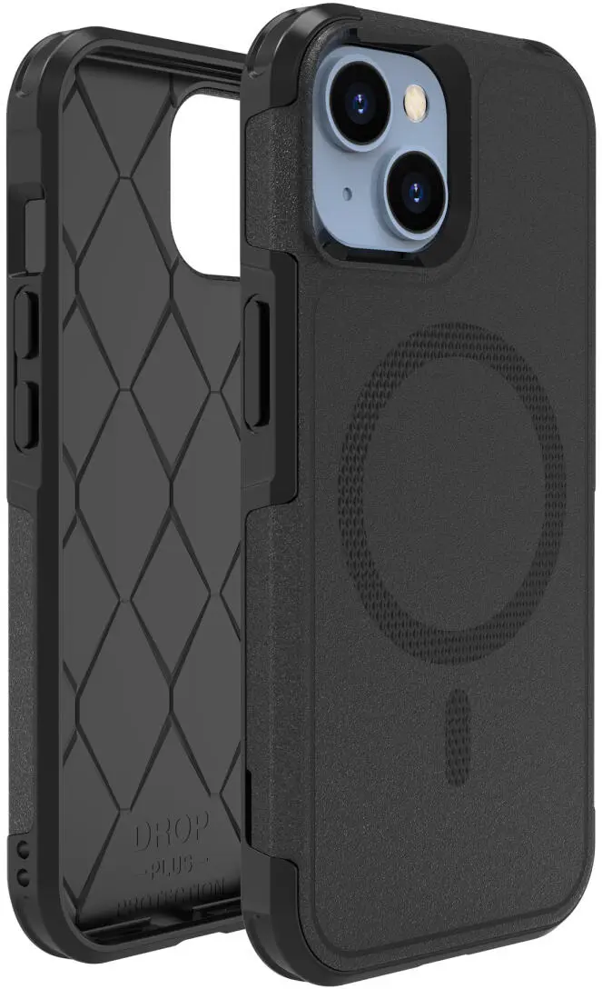 Apple iPhone 15 Hoesje Dual-Layer Hybride Back Cover met MagSafe Zwart afbeelding 10
