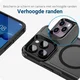 Apple iPhone 15 Pro Max Hoesje Dual-Layer Hybride Back Cover met MagSafe Zwart afbeelding 3