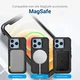 Apple iPhone 15 Pro Max Hoesje Dual-Layer Hybride Back Cover met MagSafe Zwart afbeelding 6