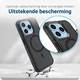Apple iPhone 15 Pro Max Hoesje Dual-Layer Hybride Back Cover met MagSafe Zwart afbeelding 2