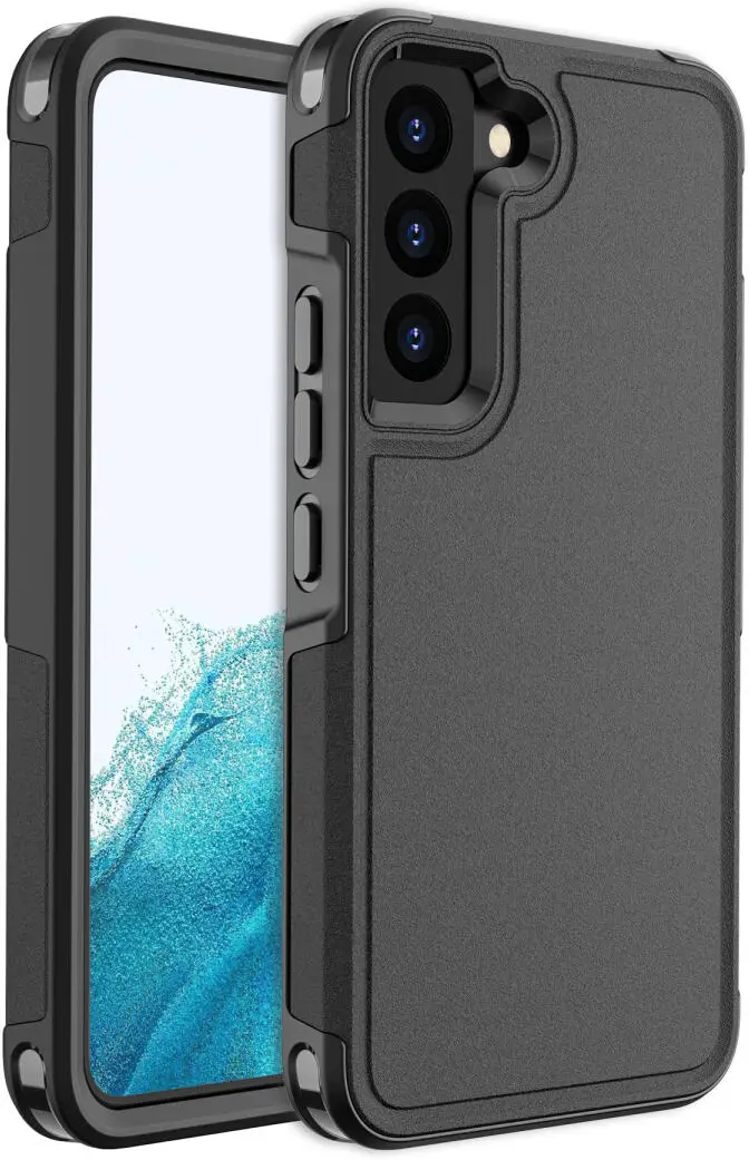 Samsung Galaxy S22 Hoesje Dual-Layer Hybride Back Cover met MagSafe Zwart afbeelding 1