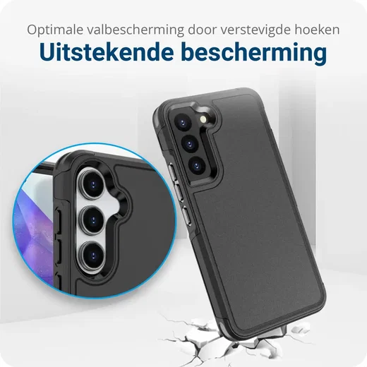 Samsung Galaxy S22 Hoesje Dual-Layer Hybride Back Cover met MagSafe Zwart afbeelding 2