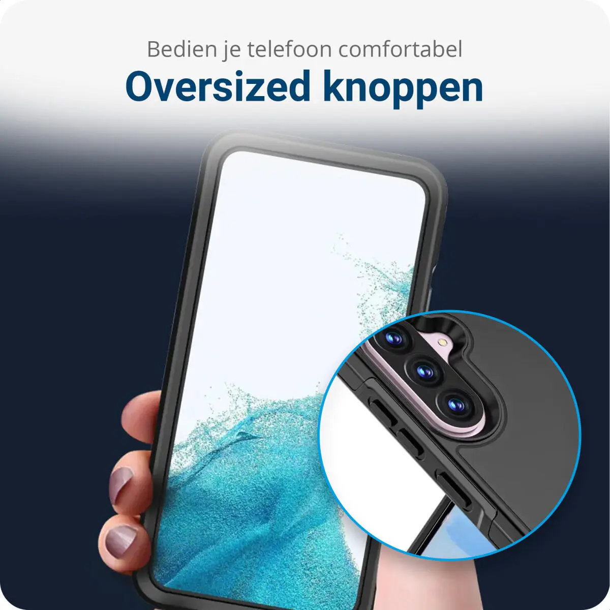 Samsung Galaxy S22 Hoesje Dual-Layer Hybride Back Cover met MagSafe Zwart afbeelding 4